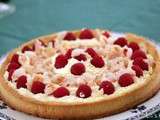 Tarte litchi-rose-framboise