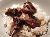 Yakitori (brochette) boeuf-fromage