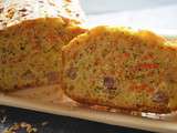 Cake aux carottes râpées, jambon et graines de pavot