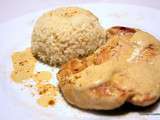 Escalope de poulet et son riz sauce lait de coco - curry (Weight Watchers 8pp)
