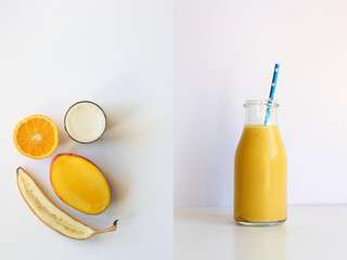 #1 Smoothie : Mangue, banane, orange, sans lactose