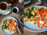 Brunch #5 : Salade de panais, carottes à la japonaise & oeufs brouillés à l'indienne