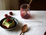 Panna cotta au thé Matcha & framboises