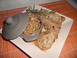 Gigot d'agneau et ses flageolets