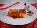 Cannelloni au samon et purée de petits pois