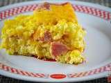 Clafoutis de coquillettes au jambon et cheddar