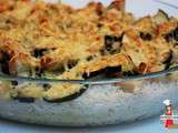 Gratin de riz, courgettes et poulet aux saveurs de lait de coco au curry