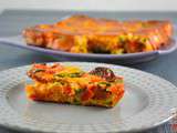 Invisible salé aux courgettes, poivron et chorizo
