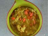 Minestrone de légumes et nouilles à l’indienne