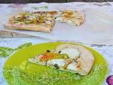 Pizza aux fleurs de courgette et à la mozzarella