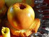 Pomme au four sur quatre-quart