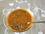 Soupe de lentilles à la tomate