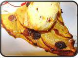 Tarte fine pommes, poires, raisins, et pâte brisee en 1 minute chrono
