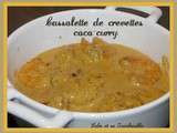 Cassolettes de crevettes coco-curry
