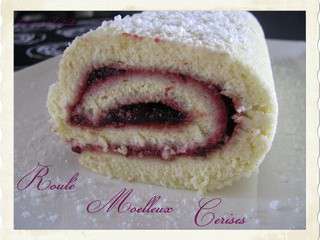 Gâteau roulé à la confiture de cerises griottes