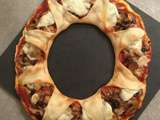 Pizza en couronne thon-champignons-mozza