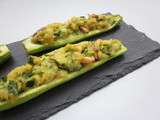 Petites courgettes farcies aux pois chiches