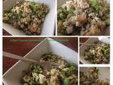 Salade verte de quinoa aux fèves et aux fruits de mer
