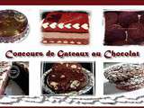 Gateaux inscrits au concours de recettes au chocolat