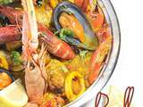 Paella avec poulet et fruits de mer facile