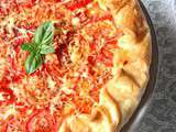 Tarte a la tomate, moutarde et fromage