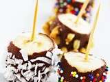 Sucettes de fruits au chocolat