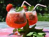 Cocktail vodka-tonic à la fraise et à la menthe