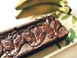 Cake aux peaux de bananes nappage chocolat noir