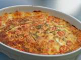 Clafoutis aux maquereaux, tomates cerises, mozzarella et parmesan