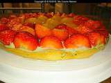 Tarte aux fraises et abricots aromatise a la menthe (Recette maison)