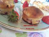Muffins au chocolat blanc et aux fraises