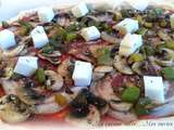 Pizza ventrèche roulée-champignons