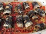 Filets de sardines farcis sur lit de tomates, et mon contentieux avec un jeune effronté