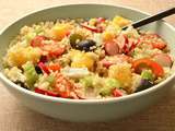 Salade de quinoa aux pêches et légumes