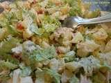 Salade de pommes de terre au saumon, sauce légère