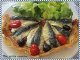 Tarte fine aux sardines fraîches et tomates séchées