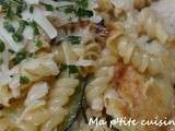 Spirellis aux courgettes, sauce à l'ail