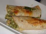 Wraps au brocoli et crevettes grises