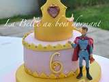 Belle au bois dormant: Gâteau d'anniversaire 3D (pâte à sucre)
