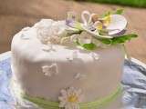 Gâteau d'anniversaire thème Fleur (en pâte à sucre et gumpaste)