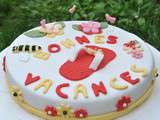 Gâteau pâte à sucre thème:  Les vacances 