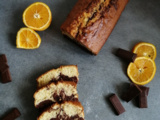 Cake marbré orange et chocolat