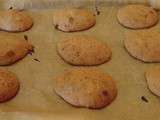 Cookies à la farine de châtaigne, banane et chocolat sans gluten et sans lactose