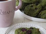 Cookies au thé vert matcha et aux cranberries