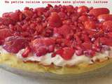 Gâteau aux fraises, baies de Goji et grenade sans gluten ni lactose