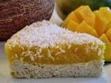 Gâteau léger à la noix de coco et à la mangue sans gluten et sans lactose