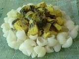 Gros coquillages de riz Exquidia au tofu, légumes verts et shiso sans gluten