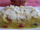Halwa indien orange, amande, cranberries et baies de Gogi à la polenta de riz Exquidia