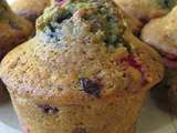 Muffins aux fruits rouges sans gluten et sans lactose