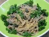 Nouilles de sarrasin au kale sans gluten